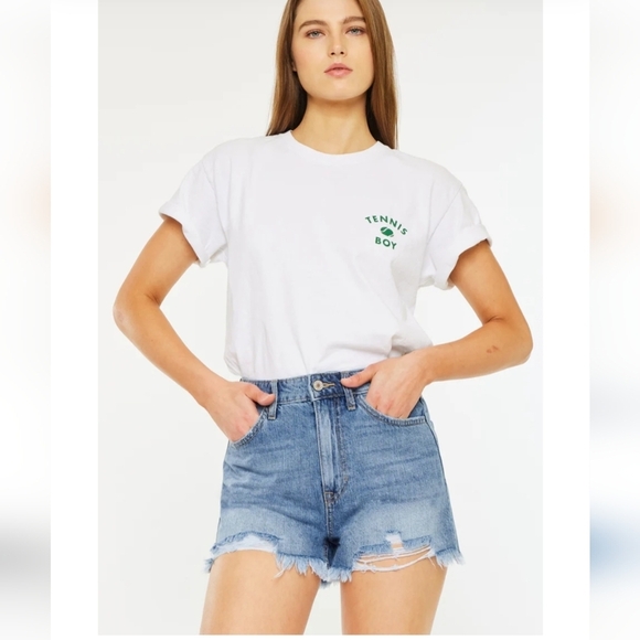 Ivanna Ultra High Rise Mom Shorts KanCan Denim Booty Shorts 3 Size 25 kc9145m-op - Picture 1 of 12